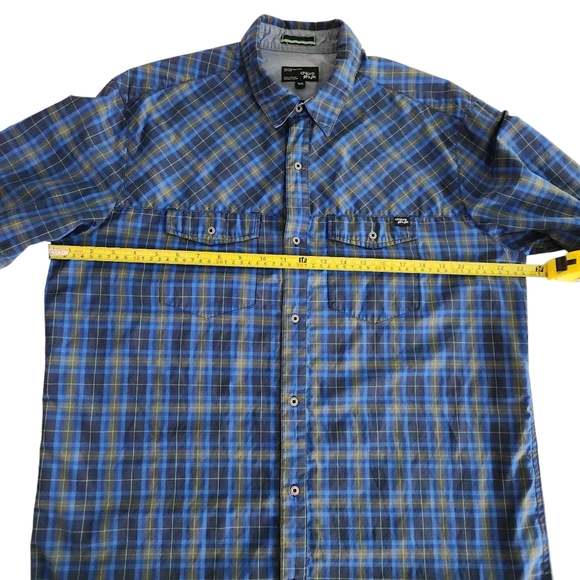 CHLOROPHYLLE Plaid Outdoor Shirt Short Sleeve Button-Up xl - Picture 10 of 12